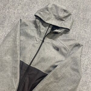 The North Face Rain Jacket Men's XL Full Zip Outdoor Dry Vent Gray/Black